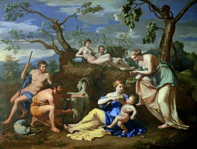 Die Fütterung des Kindes Jupiter, ca. 1640 von Nicolas Poussin